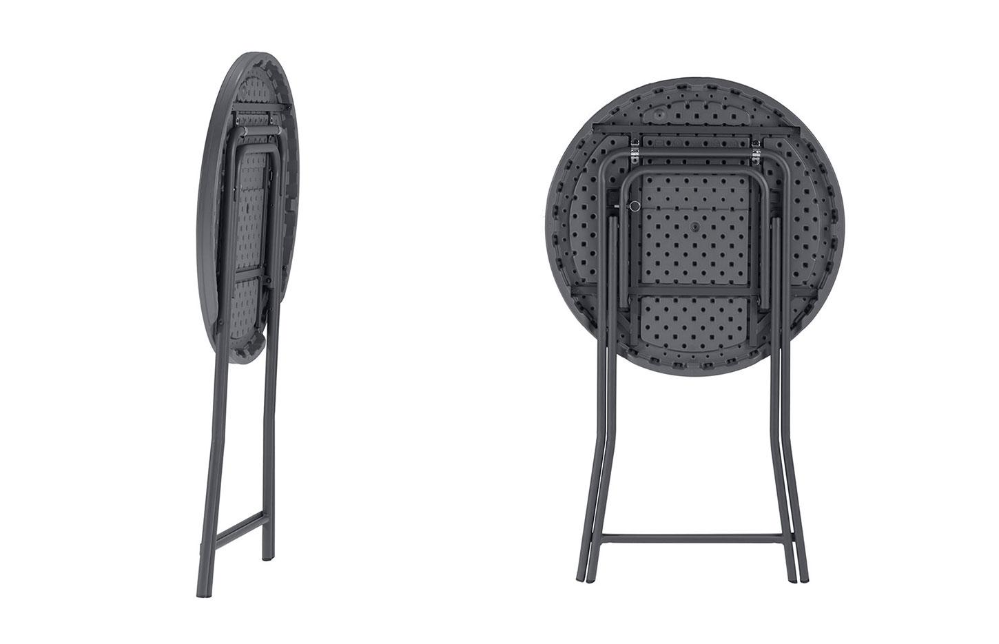 Table pliante  rondes, structure métallique, gamme Plume - France Bureau